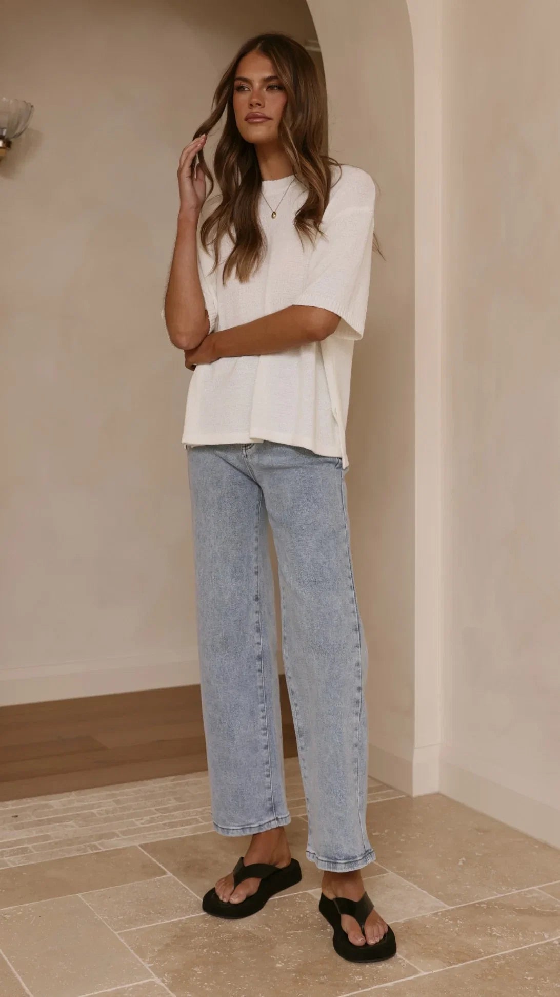 Vinnie Straight Leg Jeans Light Blue