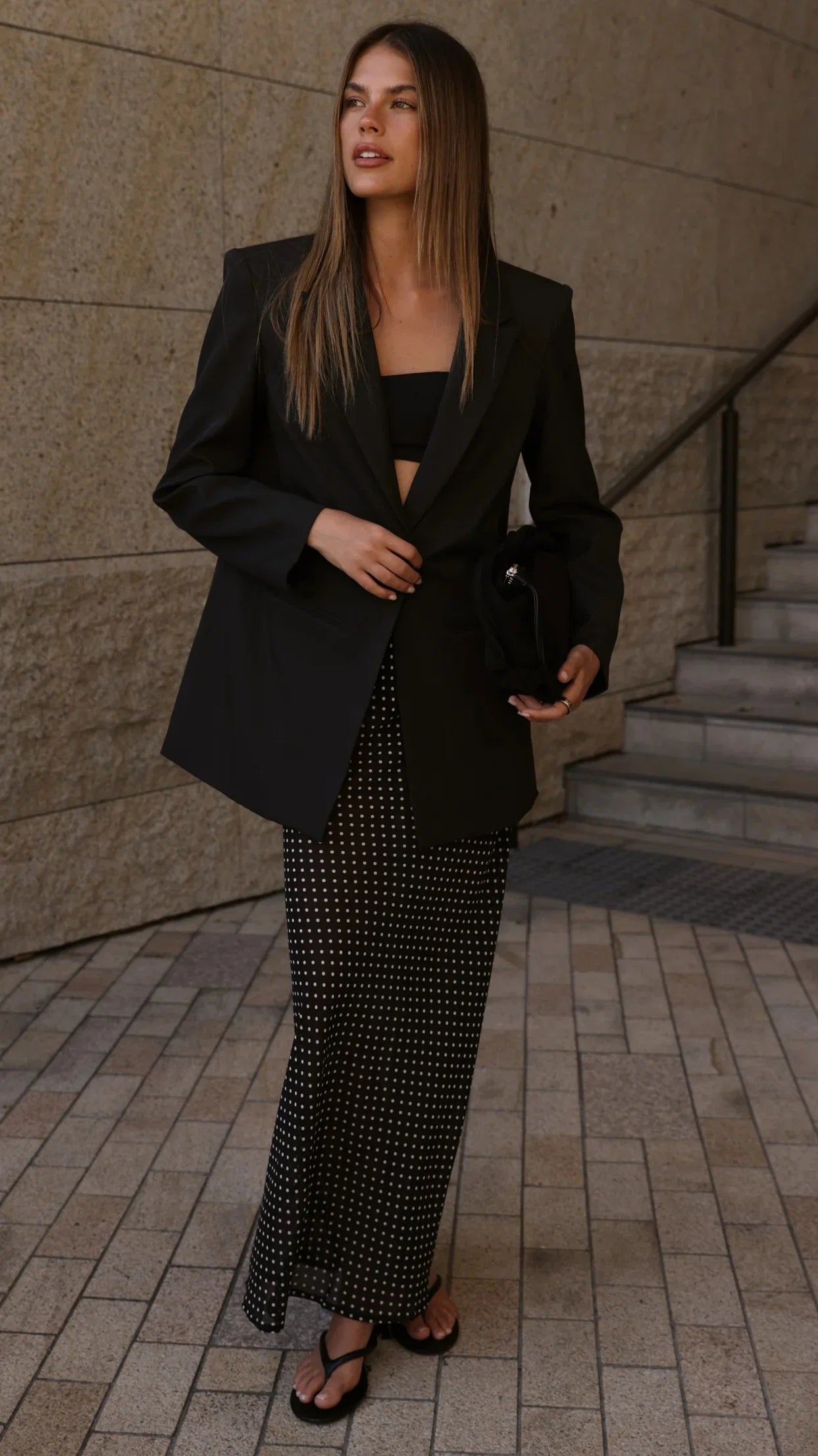 Isa Oversized Blazer Black