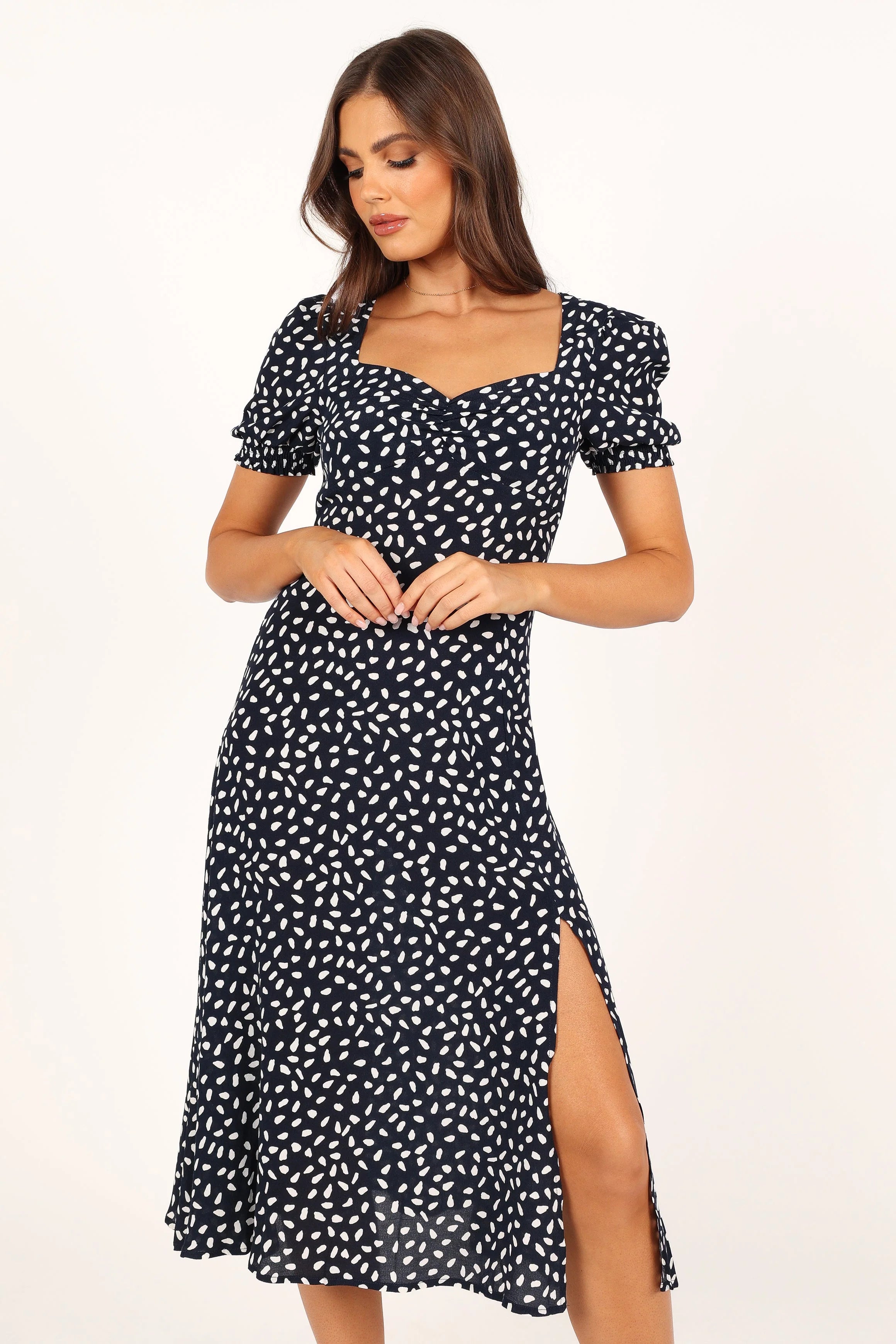 Franklin Dress Navy Print