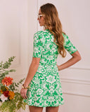 Soft Petals Floral Paisley Knit Mini Dress