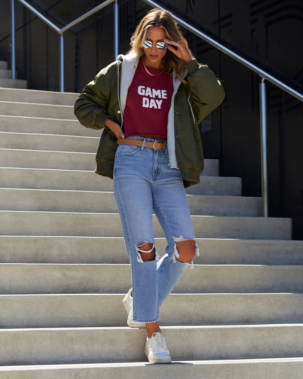 Game Day Cropped Graphic Tee