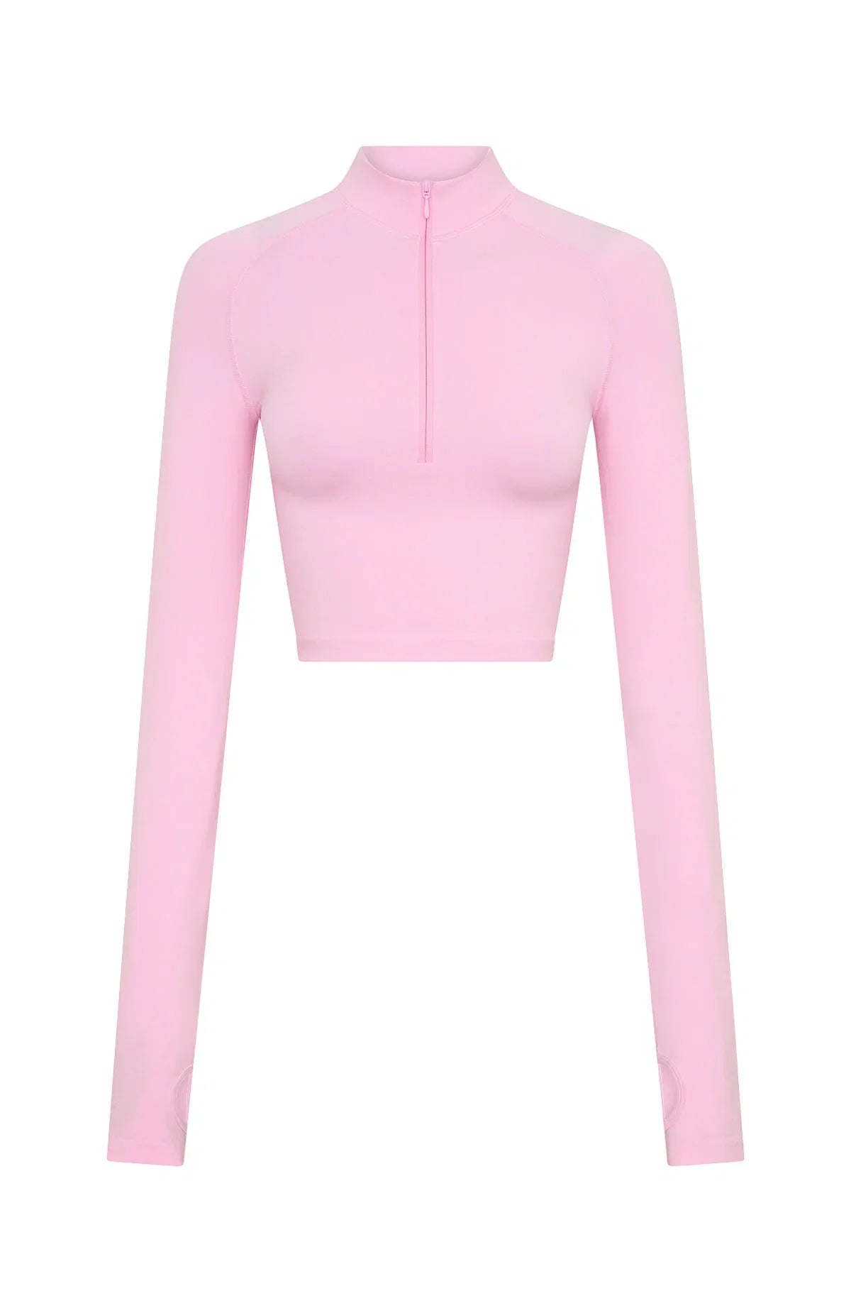Stride Seamless Zip Long Sleeve Marshmallow