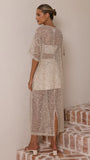 Zinnia Sequins Maxi Dress Beige
