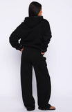 Glow Your Own Way Studded Wide Leg Sweatpants Black