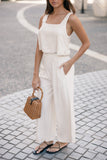 Eleanor High Waisted Pants Beige