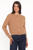 Jones Rosette Cardigan Mocha
