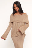 Indya Off Shoulder Top Mocha