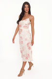 Sandrine Midi Dress Pink Floral