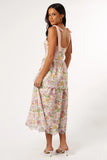 Maddy Midi Dress Light Pink Multi