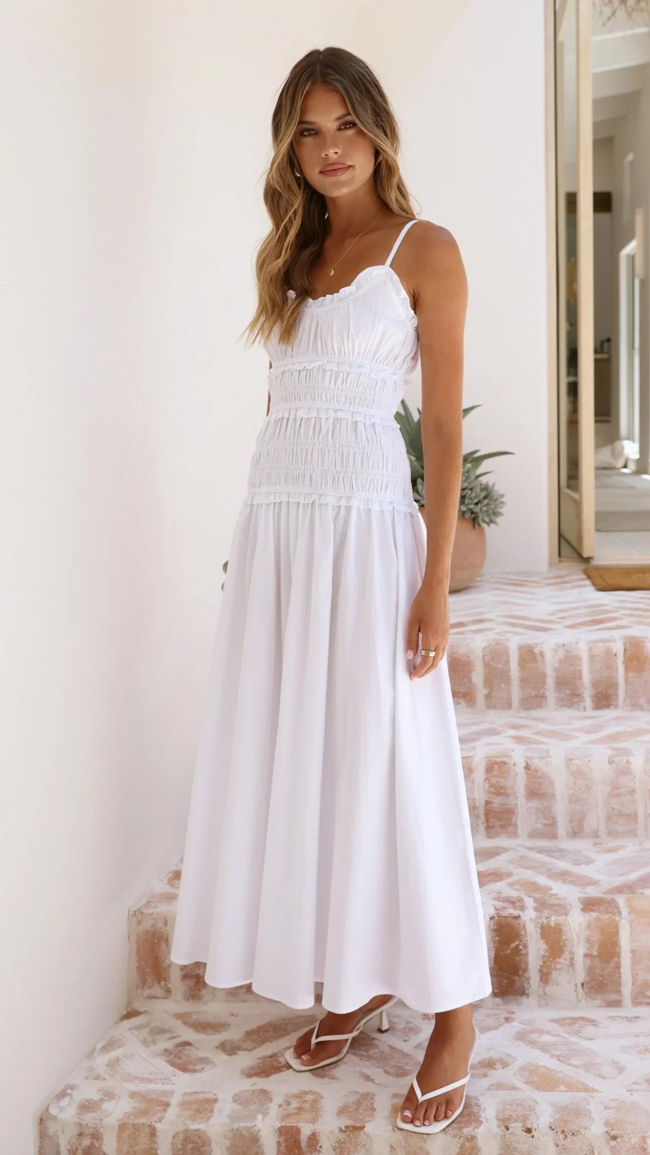 Vida Maxi Dress White