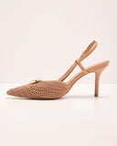 Mallik Crochet Slingback Heels