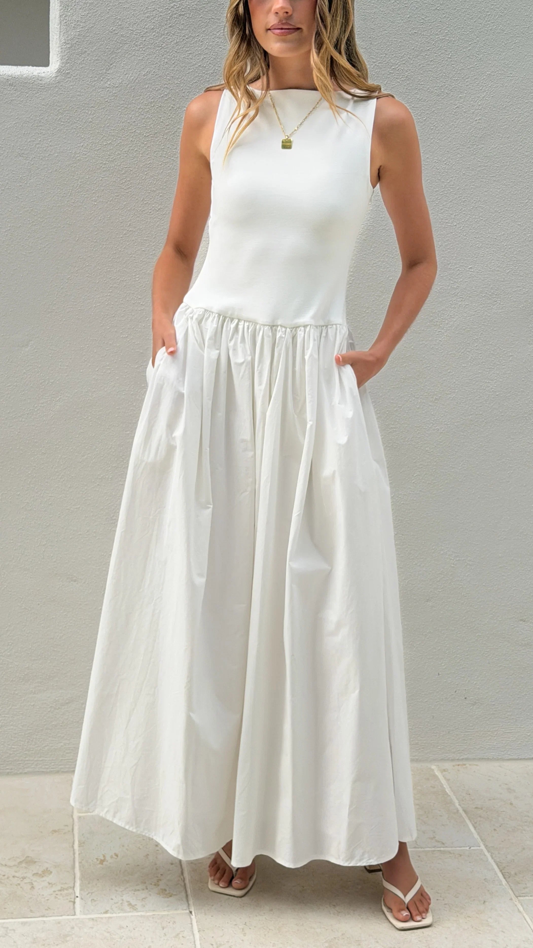 Alita Maxi Dress White