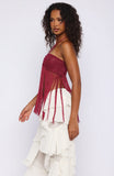 Boho Breeze Fringe Top Granita