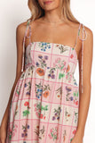 Simona Maxi Dress Pink Floral Tile