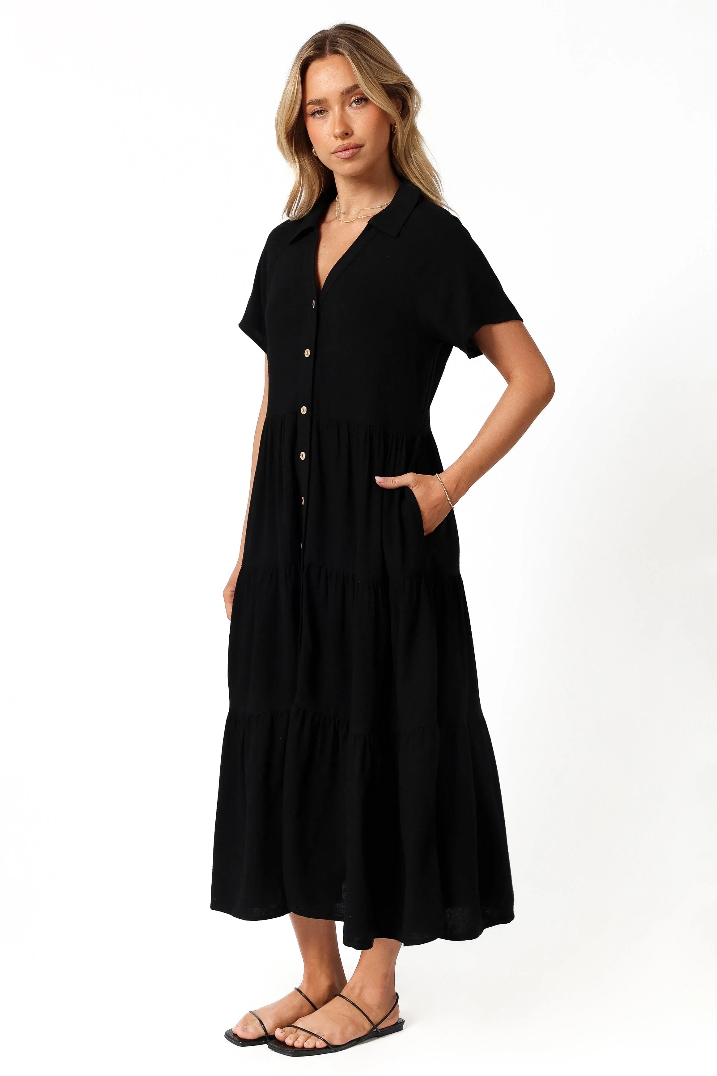 Natalya Midi Dress Black