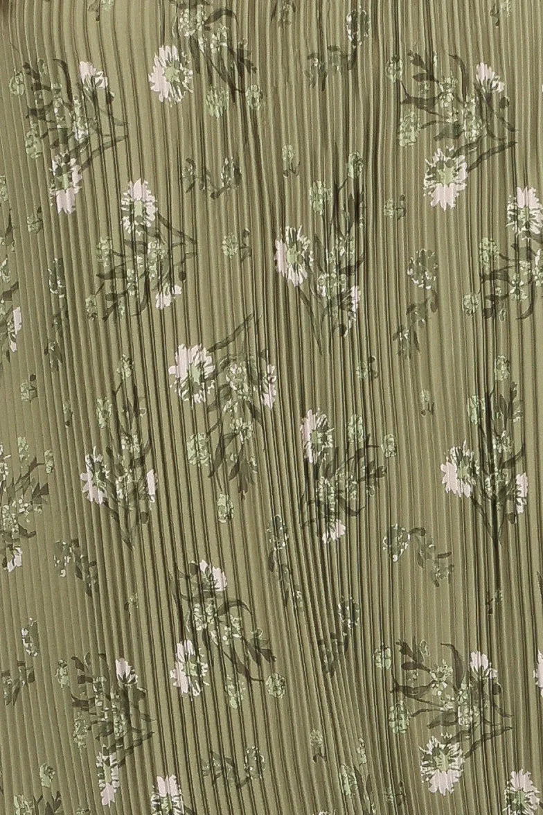 Sylvie Strapless Midi Dress Sage Botanical