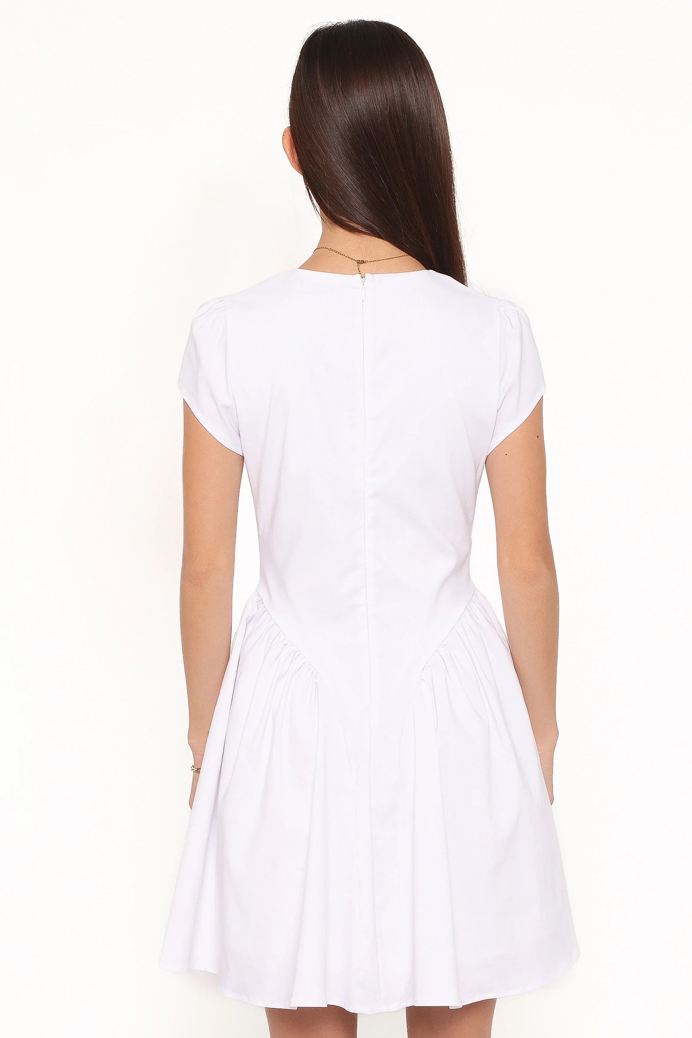 Lyssa Bow Front Mini Dress White