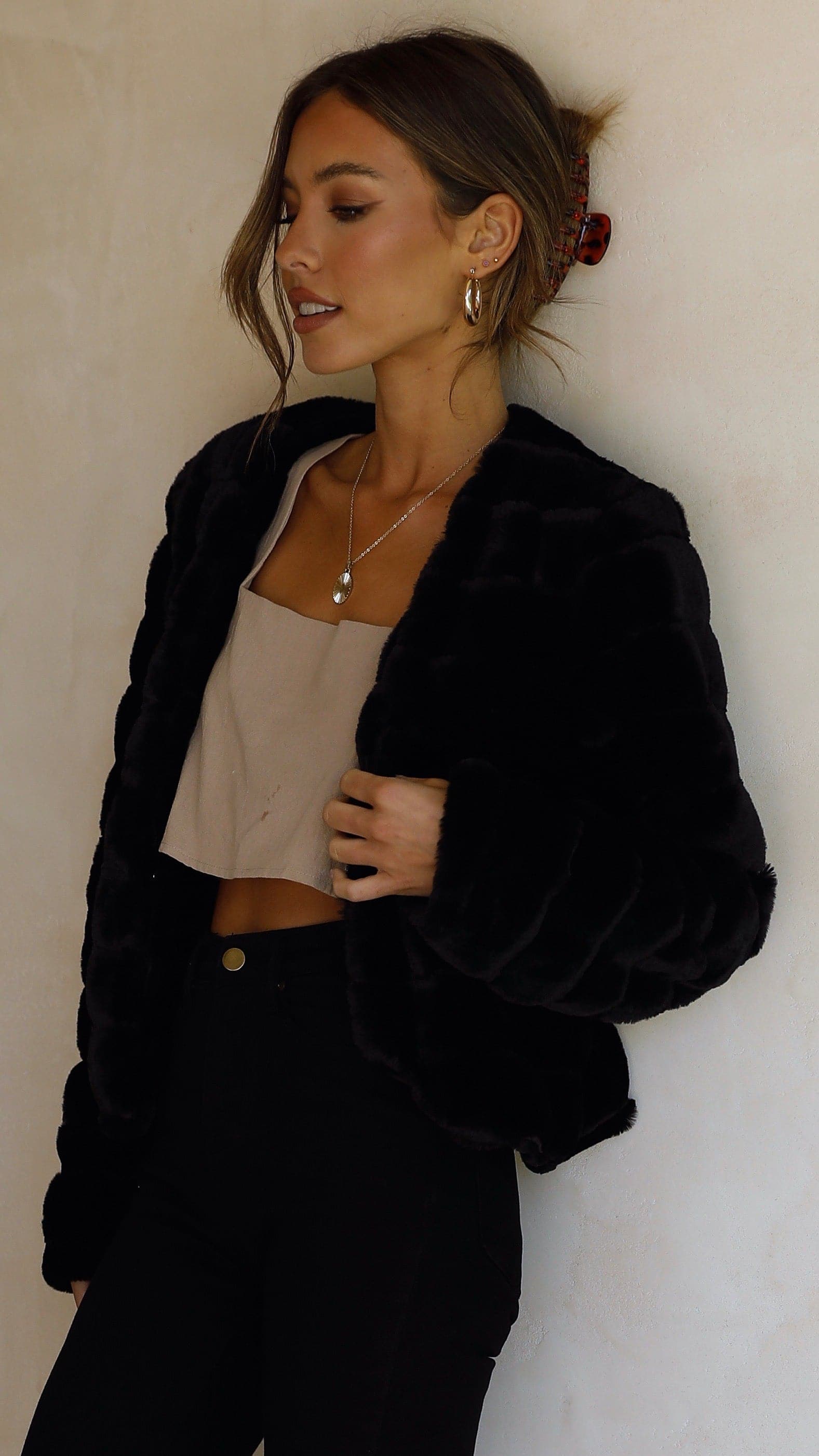 Tully Crop Jacket Black