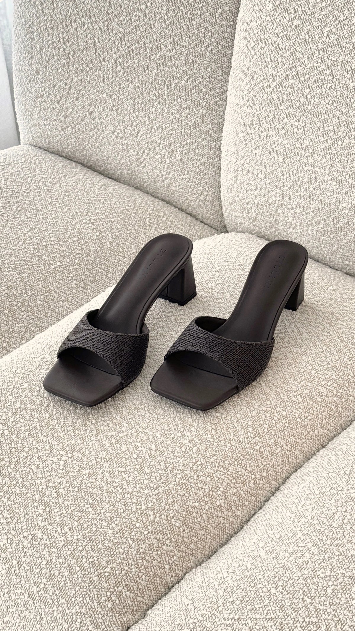 Freda Heel Chocolate Raffia