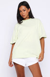 Touchdown Oversized Tee Lime Stripe