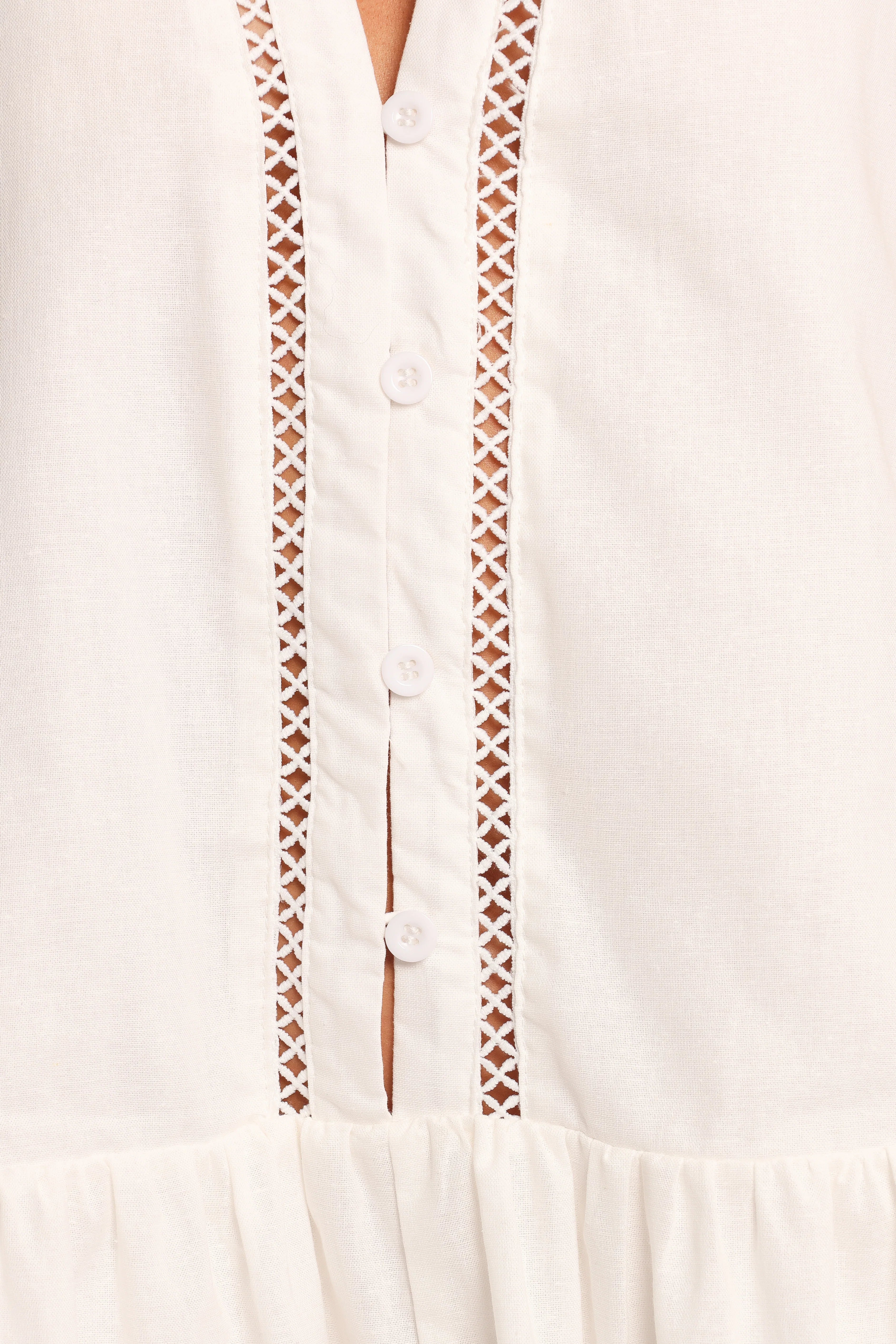 Hart Long Sleeve Mini Dress White