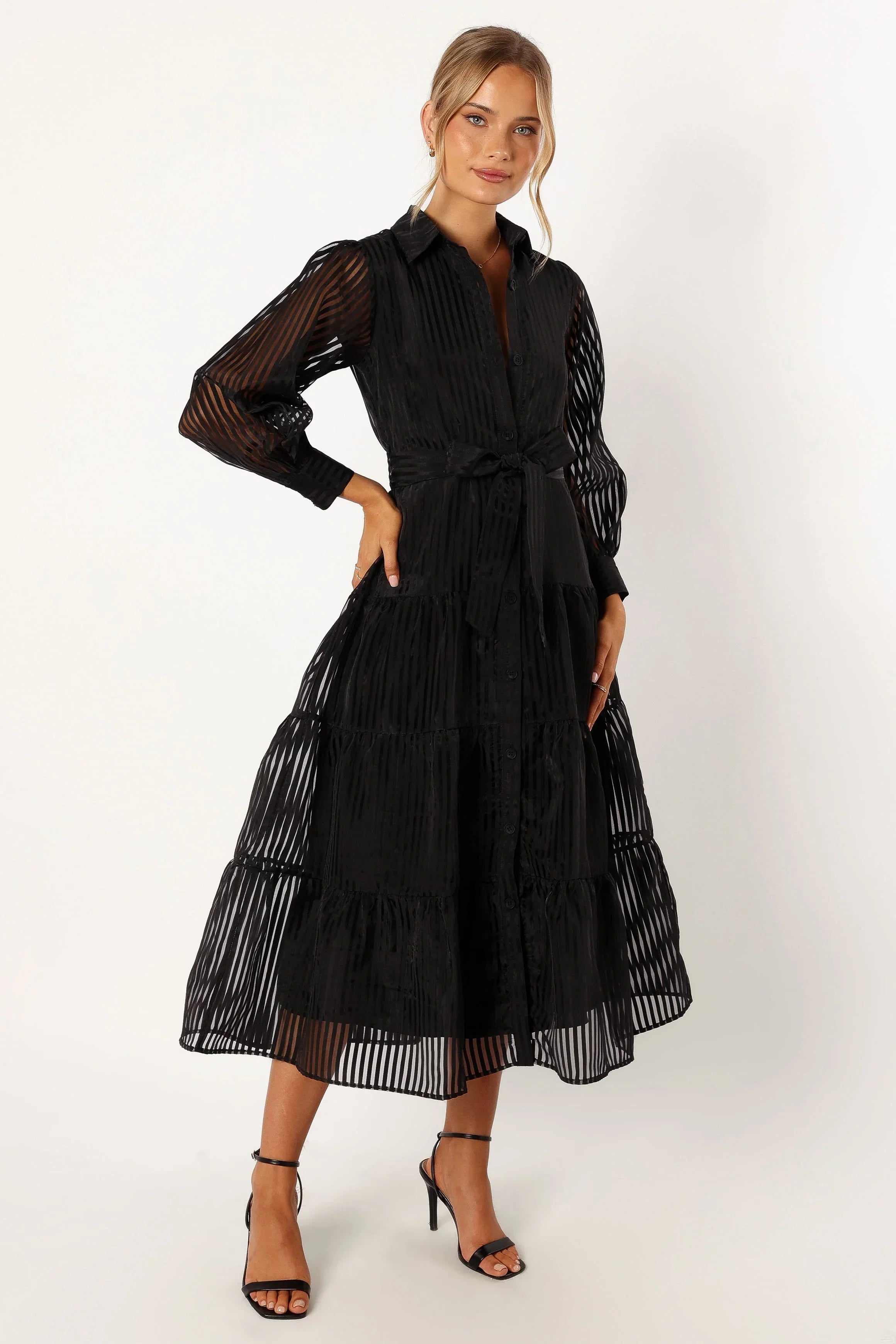 Neve Long Sleeve Maxi Dress Black