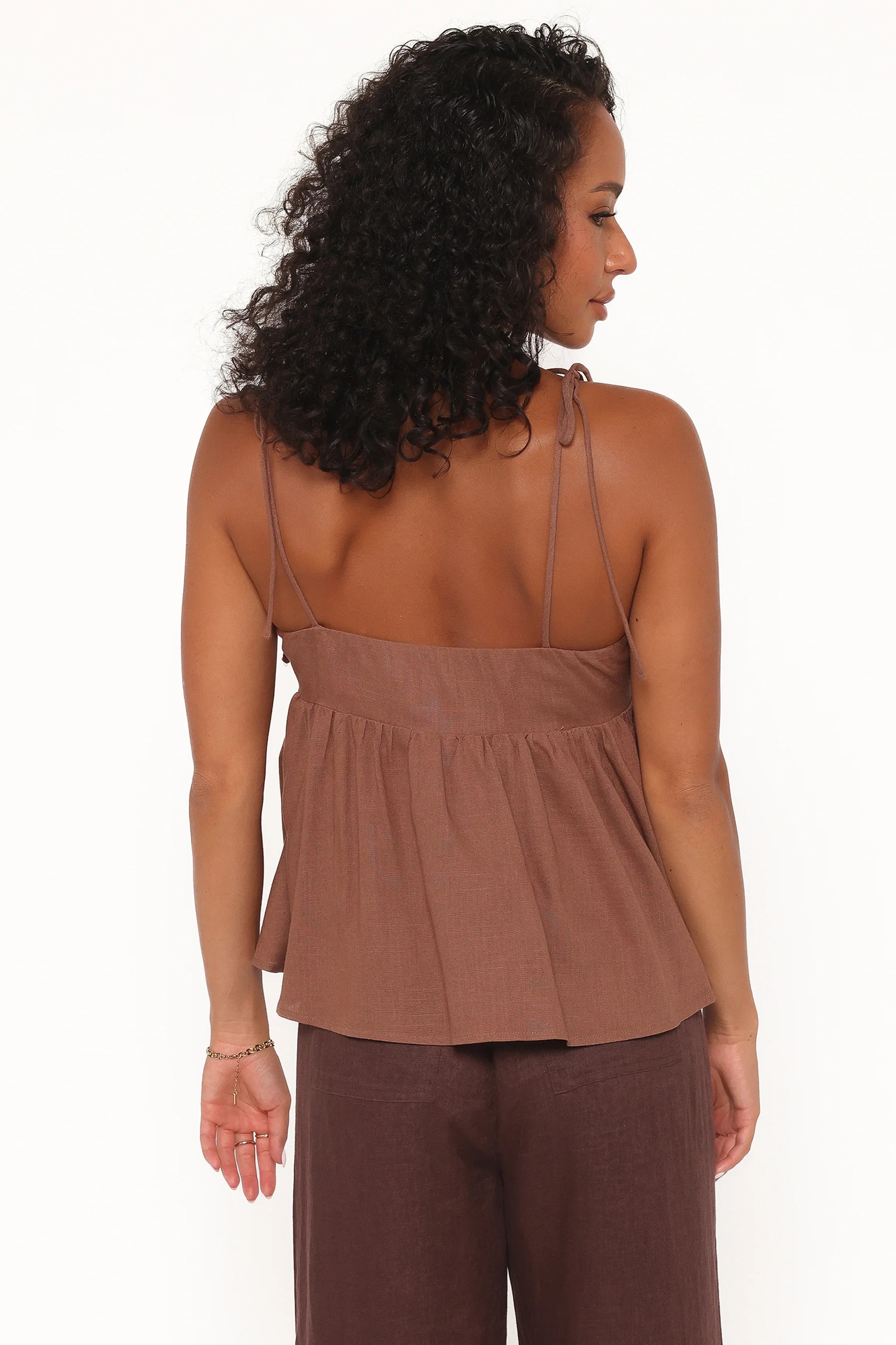 Zephyra Baby Doll Top Brown