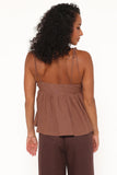 Zephyra Baby Doll Top Brown