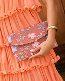 Roseanna Embroidered Foldover Clutch