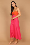Rosetta Dress Fuchsia Orange