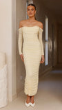 Kylie Maxi Dress Long Sleeve Yellow