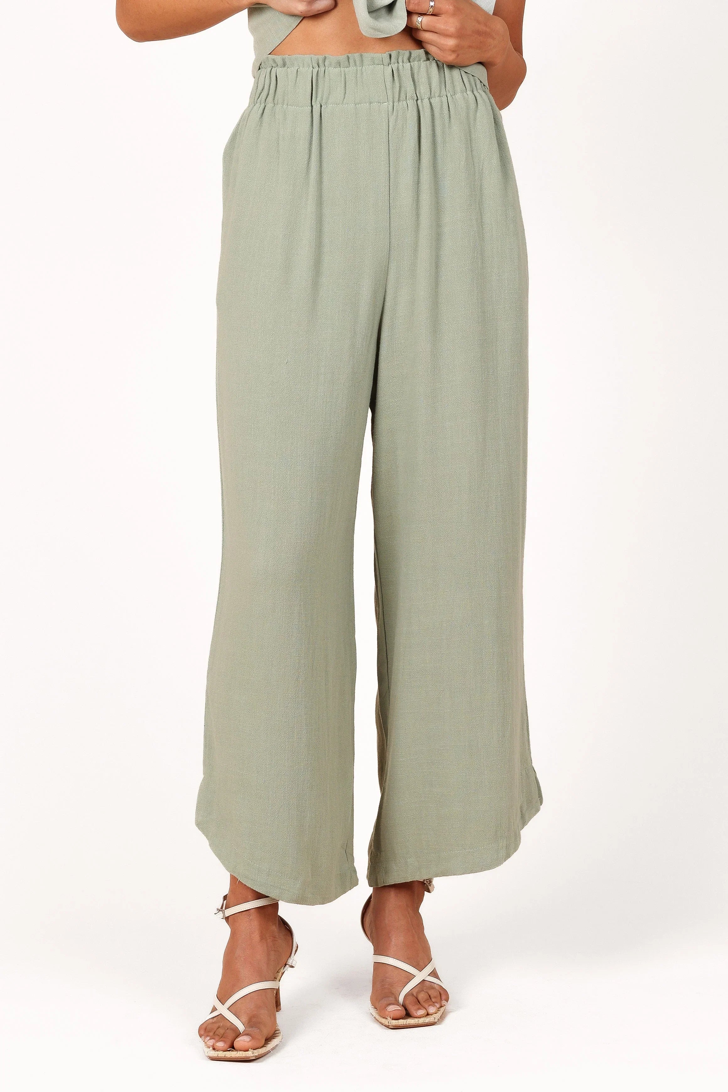 Eleanor High Waisted Pants Green