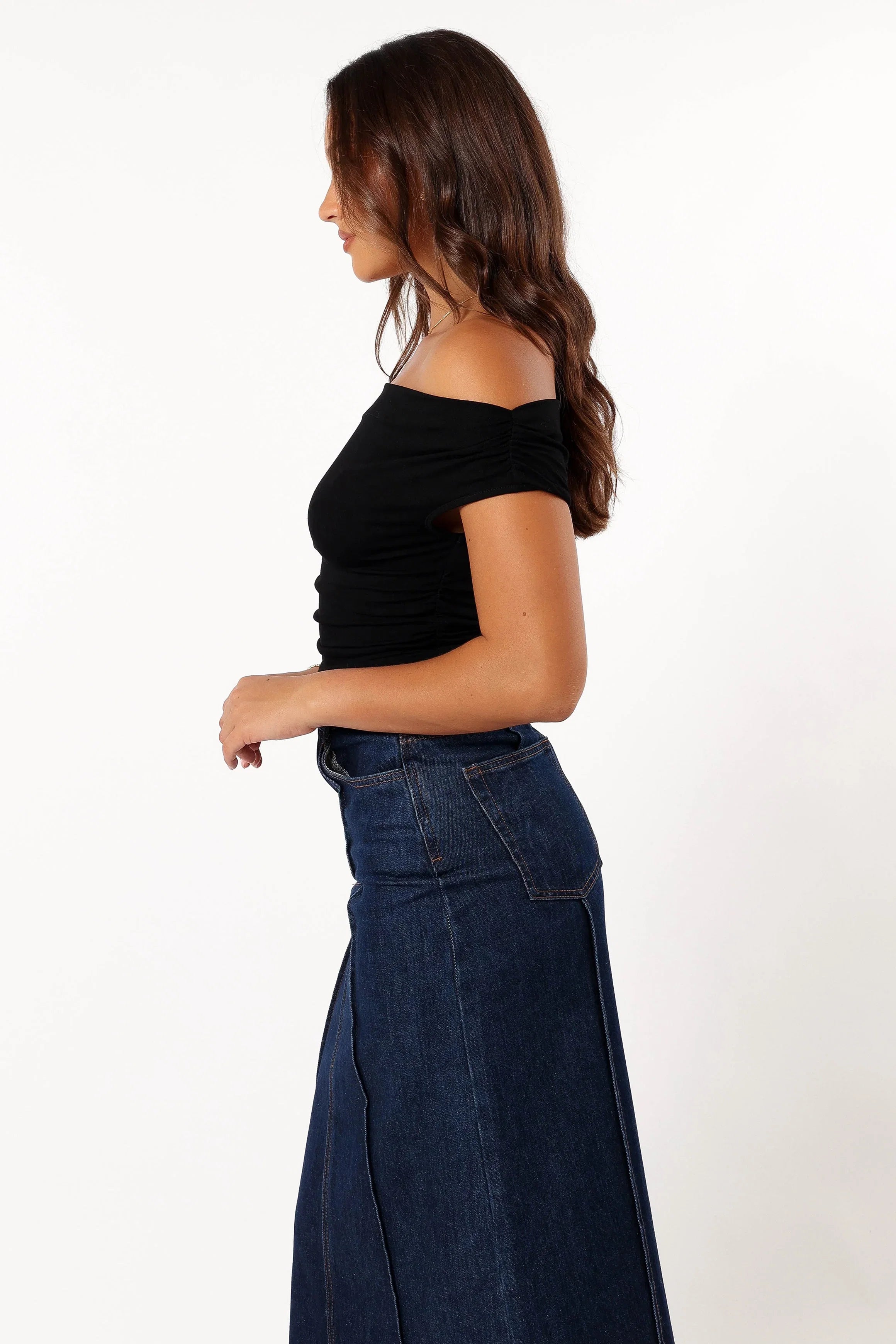 Lanna Off Shoulder Top Black