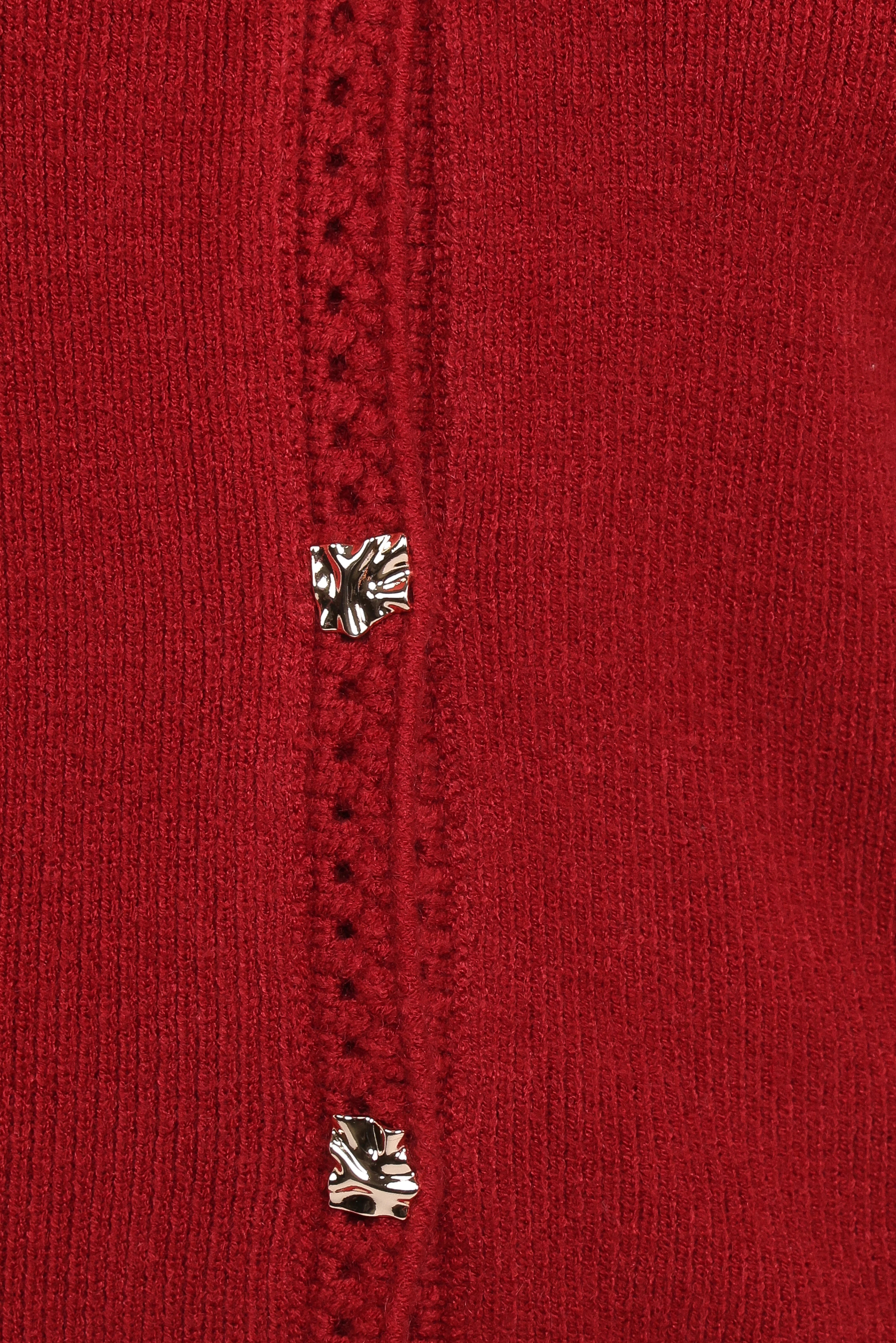 Quay Button Front Cardigan Red