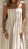 Pippa Maxi Dress Beige Stripe