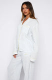Shes Got This Long Sleeve Pyjama Top Sky Blue Gingham