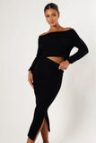Charlotte Knitted Set Black