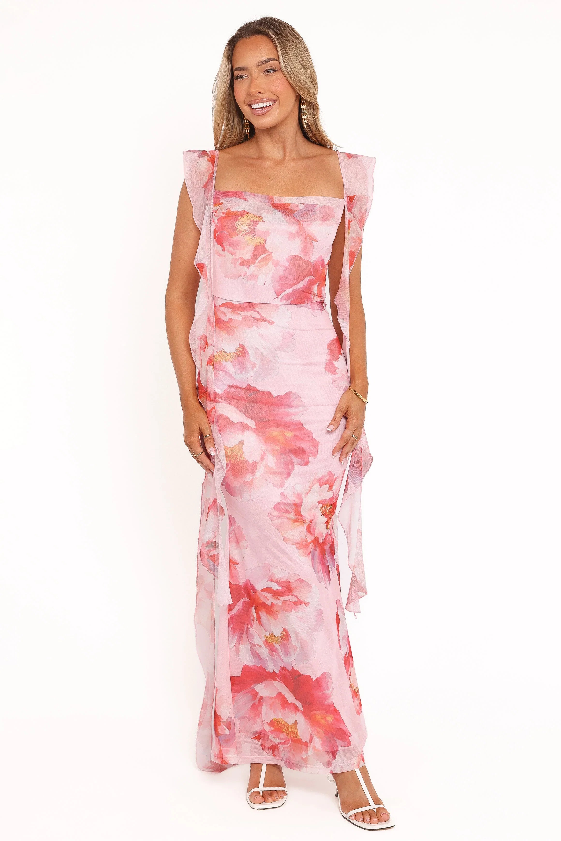 Chiara Maxi Dress Pink Peony