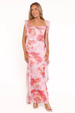 Chiara Maxi Dress Pink Peony