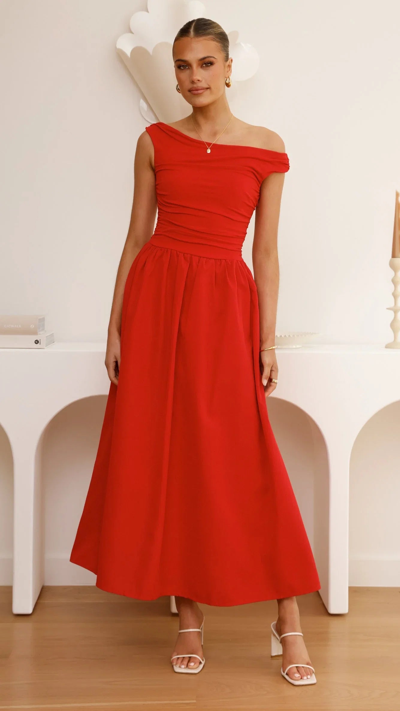 Immy Midi Dress Red