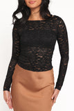 Iveta Lace Top Black