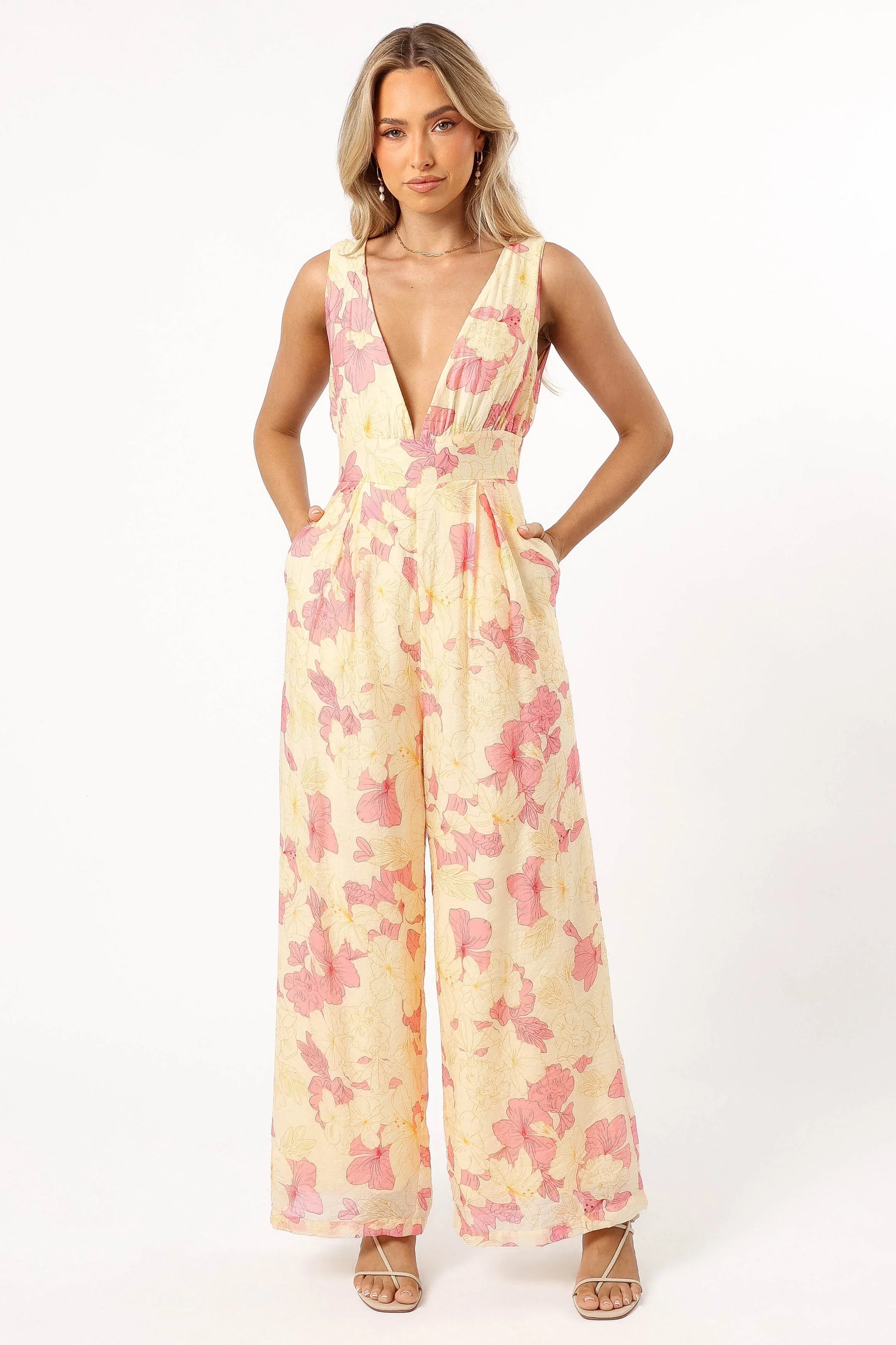 Halle Jumpsuit Yellow Pink