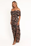 Lilia Maxi Dress Black Floral
