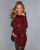 Loreena One Shoulder Sequin Mini Dress