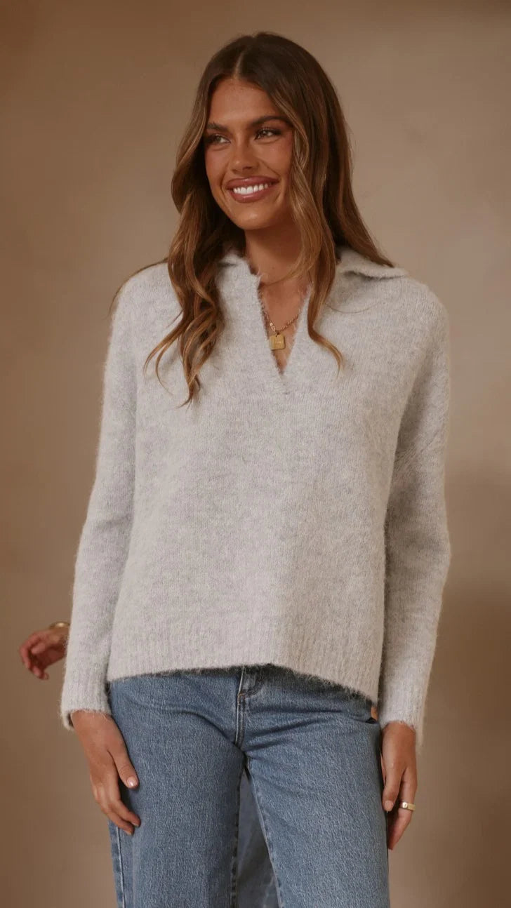 Kouvr Knit Sweater Grey