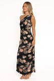 Nadia One Shoulder Maxi Dress Blurred Floral