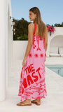 Elidie Maxi Dress Pink Red Tide