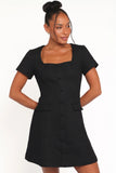 Sutton Mini Dress Black Tweed