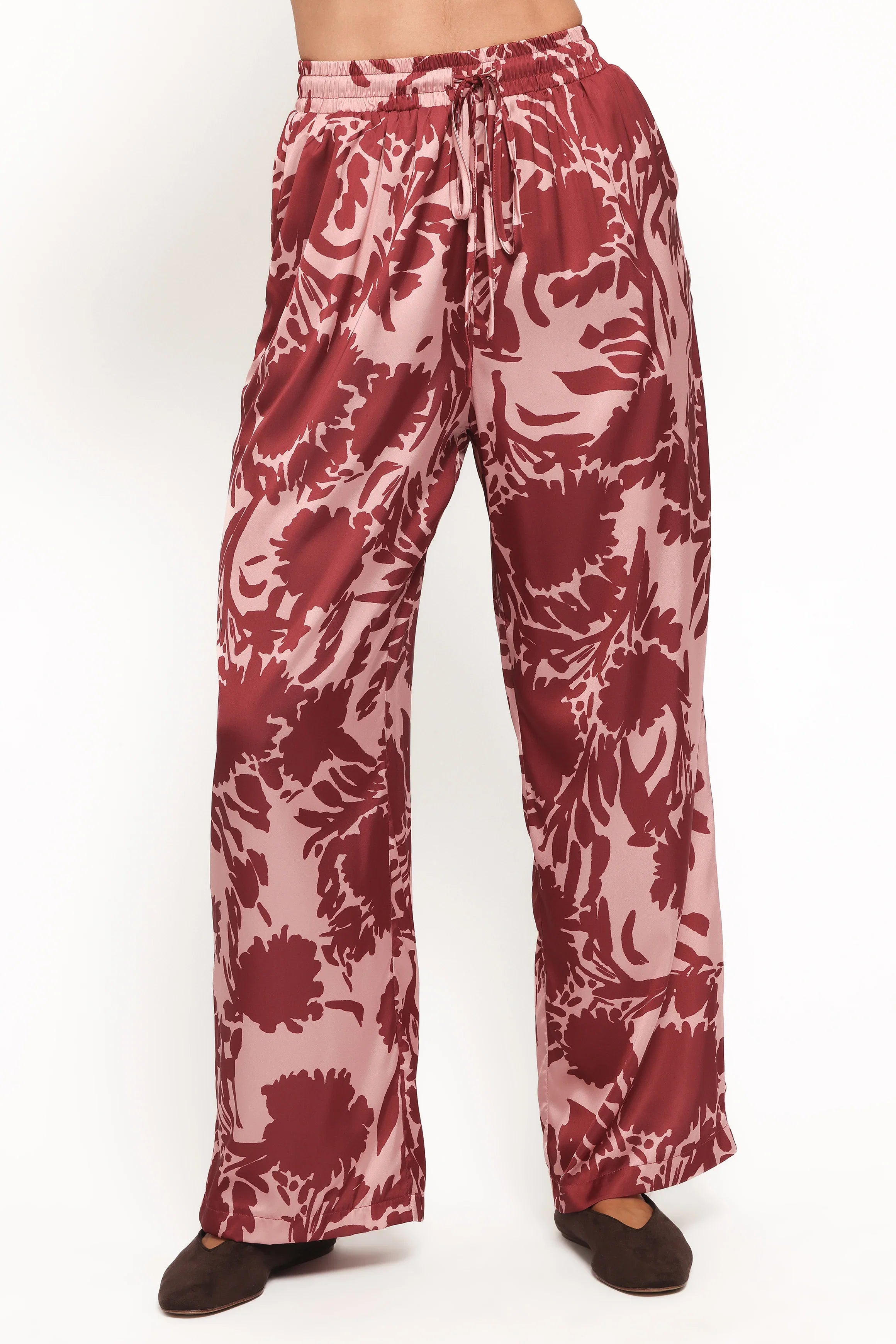 Elysia Pants Pink Burgundy
