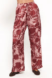 Elysia Pants Pink Burgundy